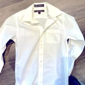 Nordstrom Solid white button down dress shirt boy size 6